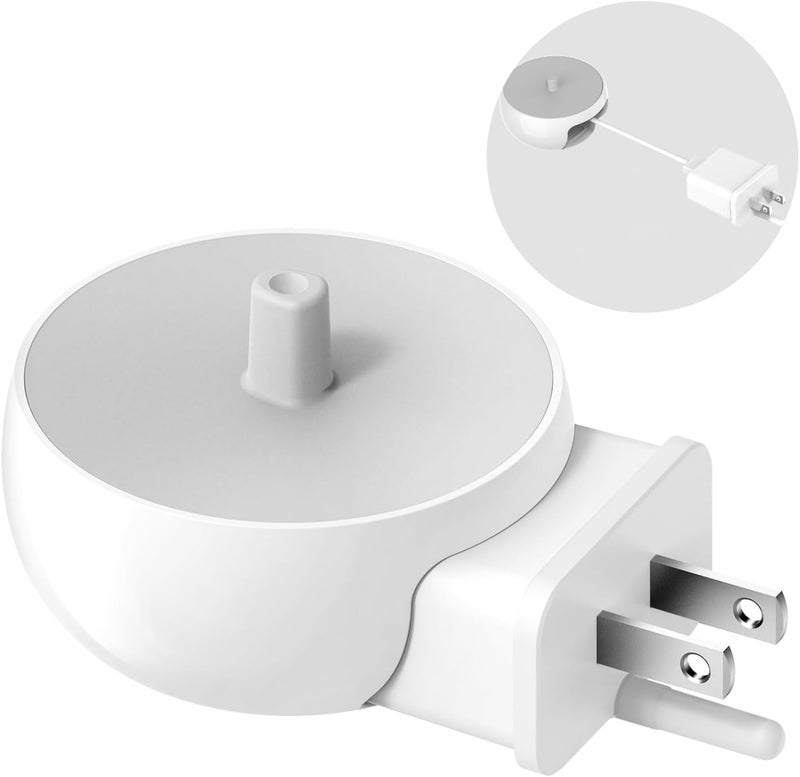 CoolSmile 2-in-1 Wall Charger for Oral-B Braun Electric Toothbrush, 3-Port US Plug Charger Base for Oral B Genius Pro Smart Vitality Kids io2 io3 io4 io5 io6 Serie, IPX5, White - Image 1